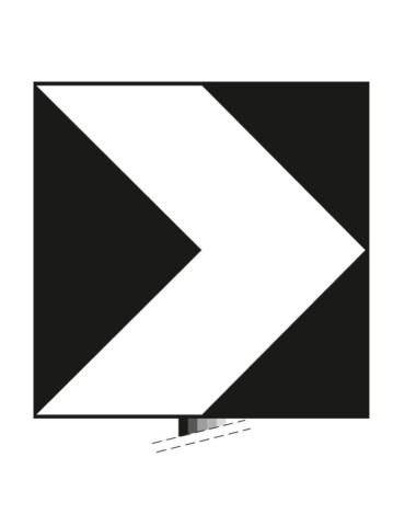 Targa 60X60 cm classe 1 fig. 468 &quot; delineatori modulari di curva &quot;