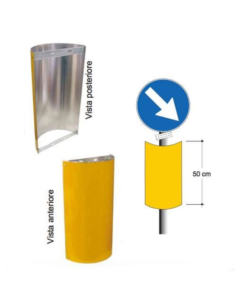 Special obstacle delineator in aluminium class 1 fig. 472