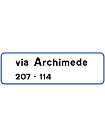 Double-sided extruded aluminium plate class 1 80x25 fig. 291 &quot; road name sign &quot;