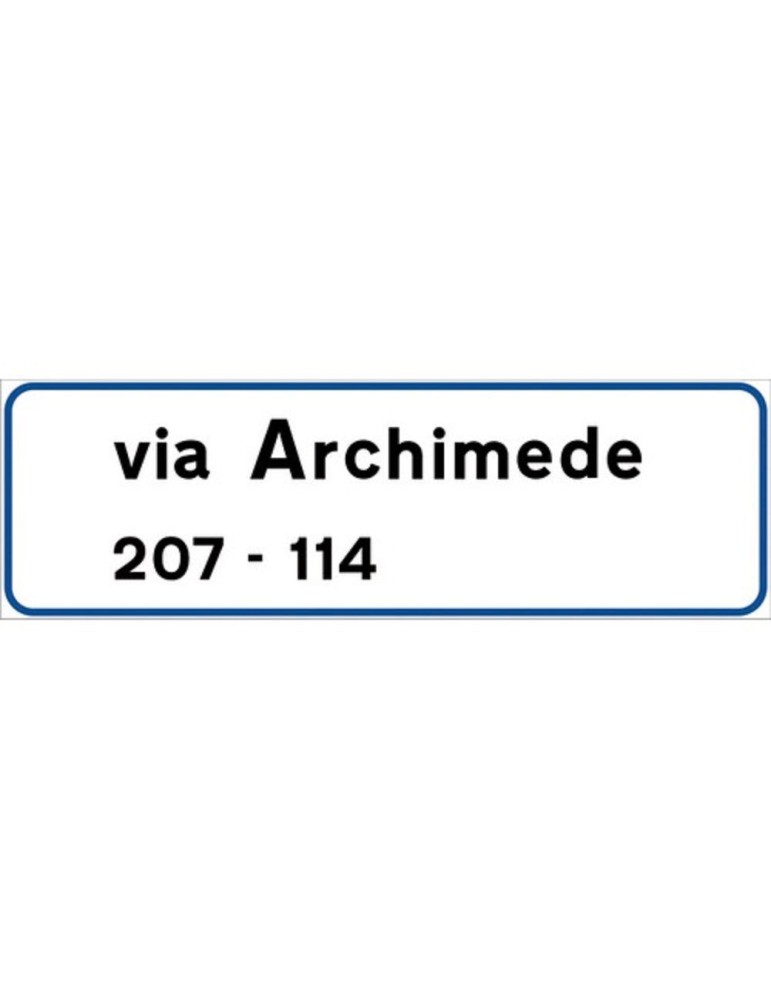 Double-sided extruded aluminium plate class 1 80x25 fig. 291 " road name sign " Double-sided extruded aluminium plate class 1 80x25 fig. 291 " road name sign "