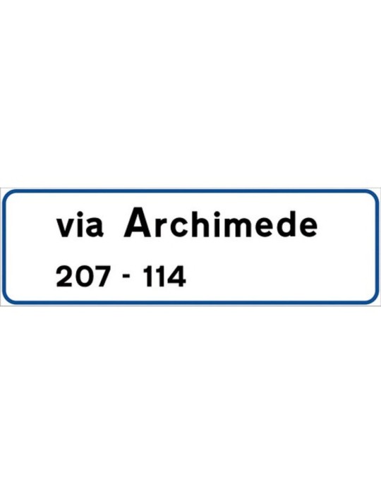 Double-sided extruded aluminium plate class 1 80x25 fig. 291 " road name sign " Double-sided extruded aluminium plate class 1 80x25 fig. 291 " road name sign "