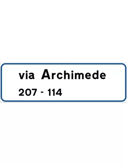Double-sided extruded aluminium plate class 1 80x25 fig. 291 " road name sign " Double-sided extruded aluminium plate class 1 80x25 fig. 291 " road name sign "