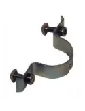 Staffa a ponte antirotazione. Kit di fissaggio cartelli stradali per pali da Ø60 mm composta da collare viti con dado.