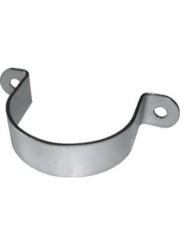 Staffa a ponte. Kit di fissaggio cartelli stradali per pali da &#216;90 mm composta da collare viti con dado.