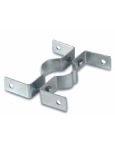 Staffa bifacciale con viti per pali diam 60 mm