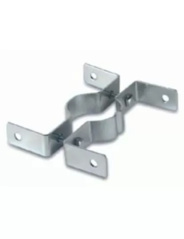 Staffa bifacciale con viti per pali &#216; 60 mm