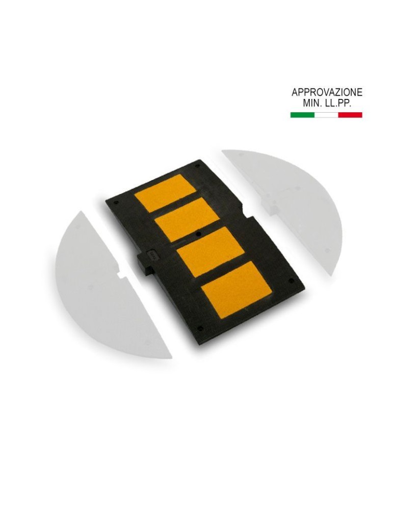 Rallentatore di velocità in gomma h 5 cm (90x50)-Esclusi Tasselli