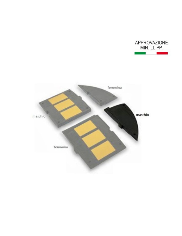Terminale maschio per rallentatore h 7 cm (120x30,7)