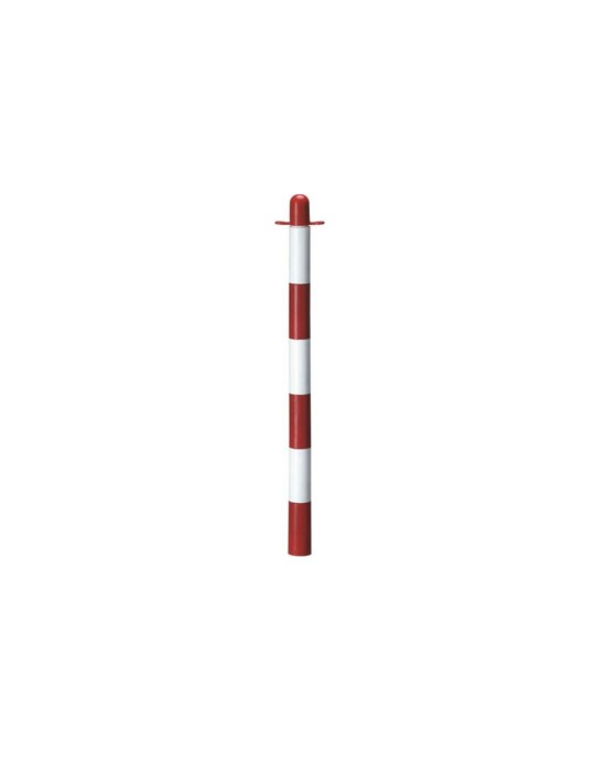 Colonne PVC blanc/rouge h 90 cm (sans base de lapès)
