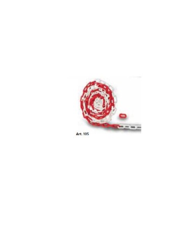 Catena in pvc - 105 - bianco/rossa al metro