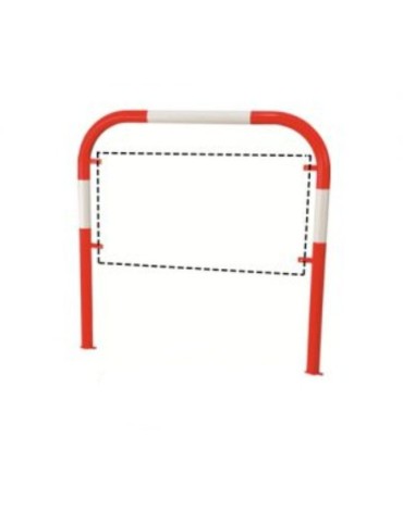 Arc piétonnier réfléchissant rouge/blanc classe 1 Ø 48 mm (100x100 cm)