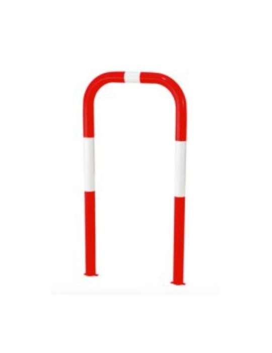 Arco peatonal reflectante blanco/rojo clase 1 Ø 48 mm (96x48 cm)