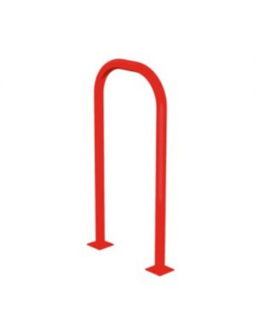 Red pedestrian shackle with lower fixing plates Ø 48 mm (96x48 cm)
