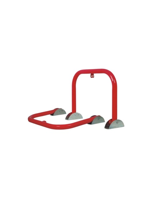 Padlockable red painted anti-stop arch