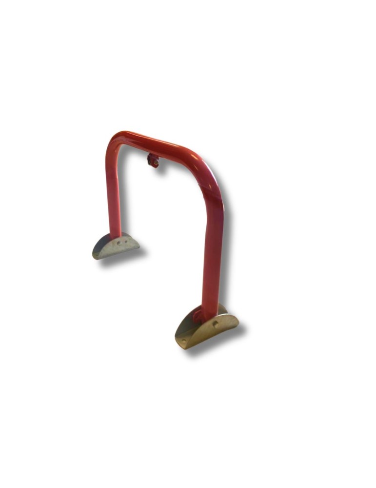 Padlockable red painted anti-stop arch