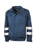 Vierzweckjacke für besondere blaue Arbeiten mit Streifen
