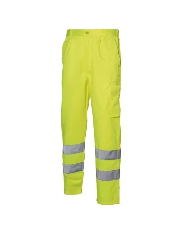 Yellow high visibility moleskin trousers