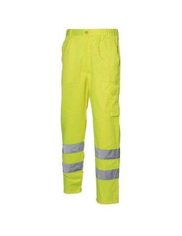 Pantalone in fustagno alta visibilit&agrave; giallo