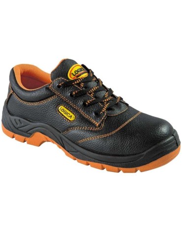 Scarpe antinfortunistiche  bassa nero tomaia pelle puntale acciaio lamina inox, idrorepellente" mod. s29/k " s3