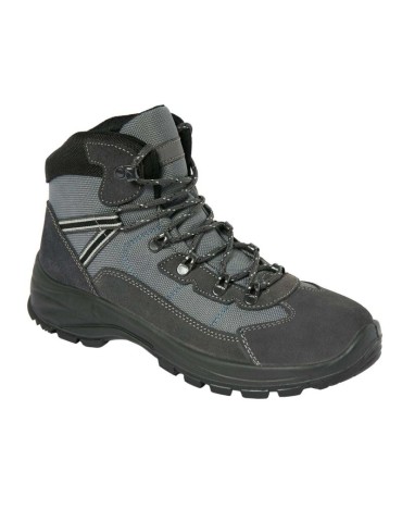 Scarpa alta trekking pelle scamosciata grigia