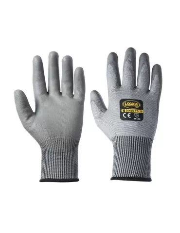 D-cut gloves in hdpe/polyurethane