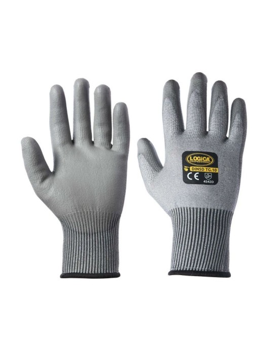 D-cut gloves in hdpe/polyurethane D-cut gloves in hdpe/polyurethane