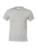 T-shirt da lavoro girocollo a manica corta con scollo a V di colore grigio in 100% cotone