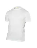 T-shirt da lavoro girocollo a manica corta in 100% cotone di colore bianco