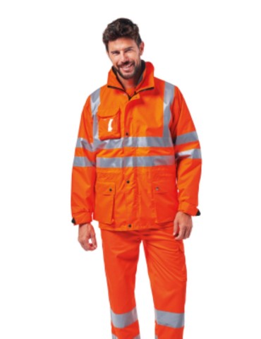 High visibility winter jacket