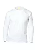Maglia da lavoro manica lunga in 100% cotone di colore bianco