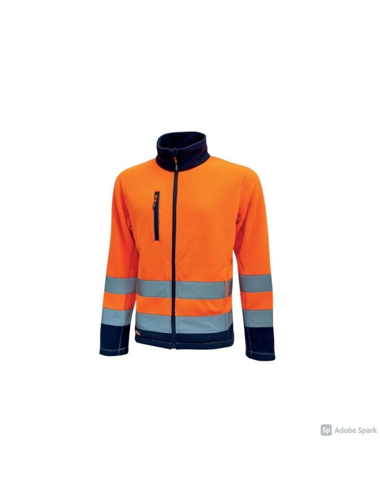 High visibility fleece jacket u-power Boing Orange Fluo HL207OF