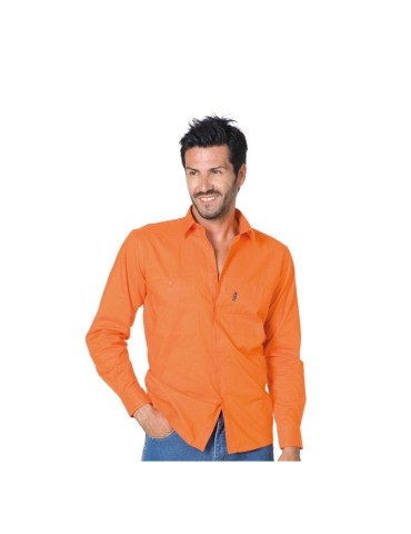 Orange long-sleeved shirt