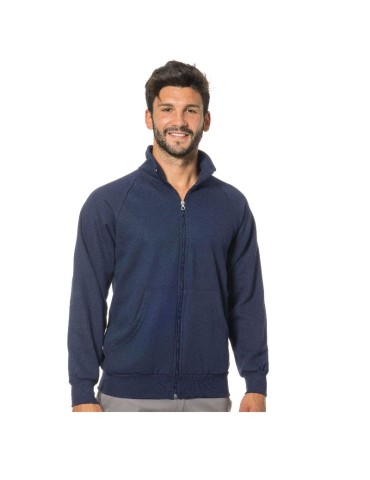 Felpa zip lunga blu navy "Ita 470" 2