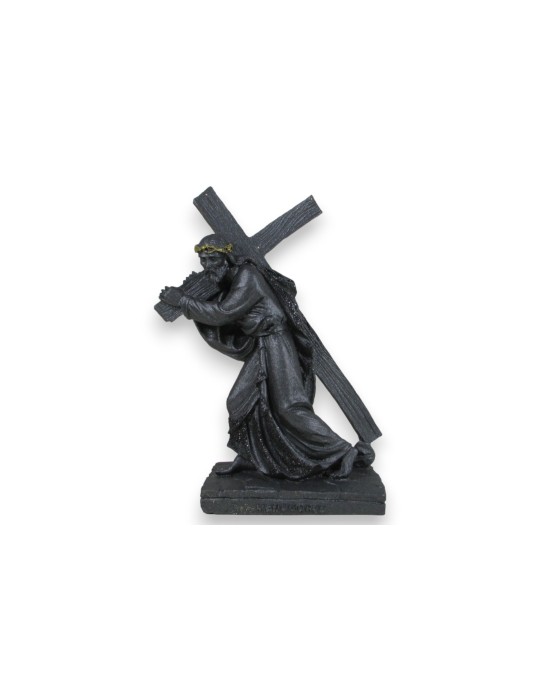 Jesus with lava stone cross