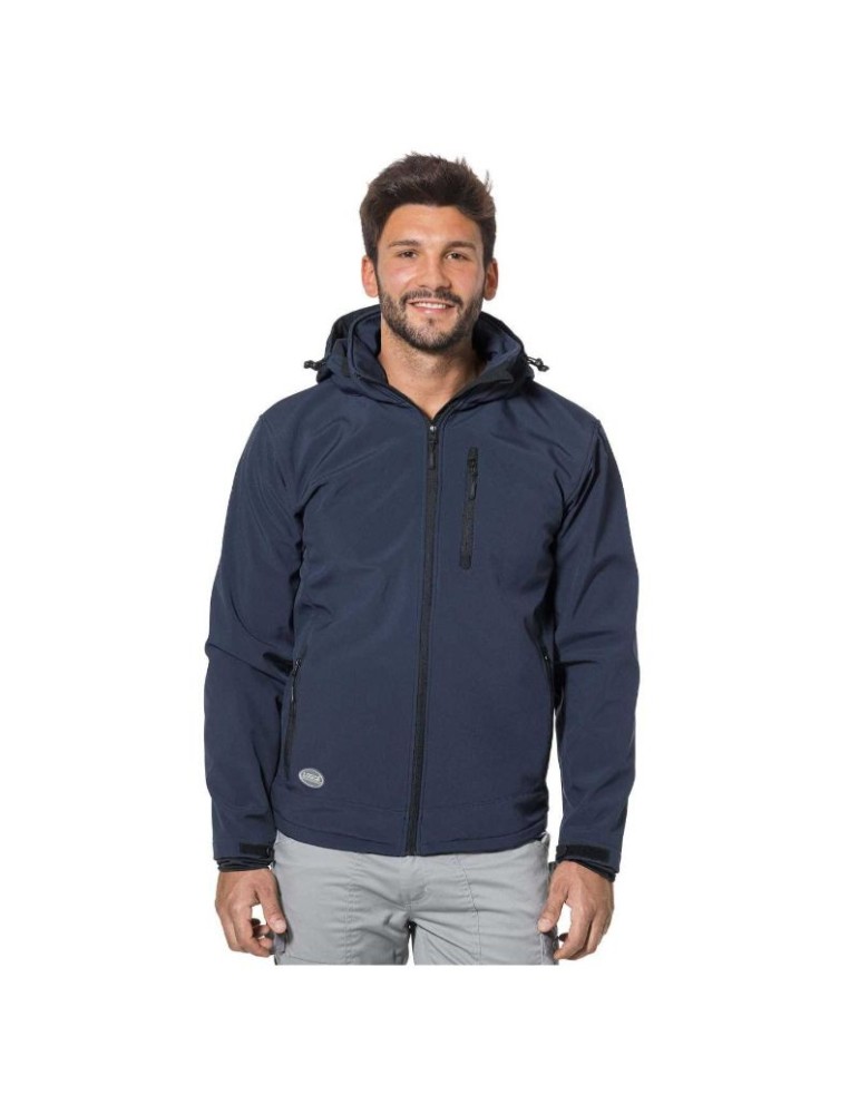 Veste soft-shell bleue avec capuche amovible « Slalom cap3 »