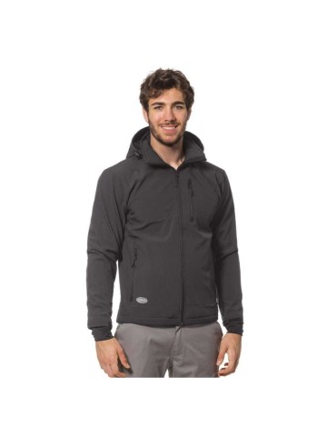 Grey soft-shell jacket with detachable hood &quot;Slalom cap4&quot;