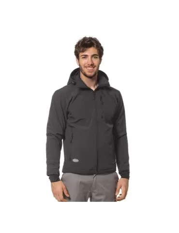 Grey soft-shell jacket with detachable hood &quot;Slalom cap4&quot;