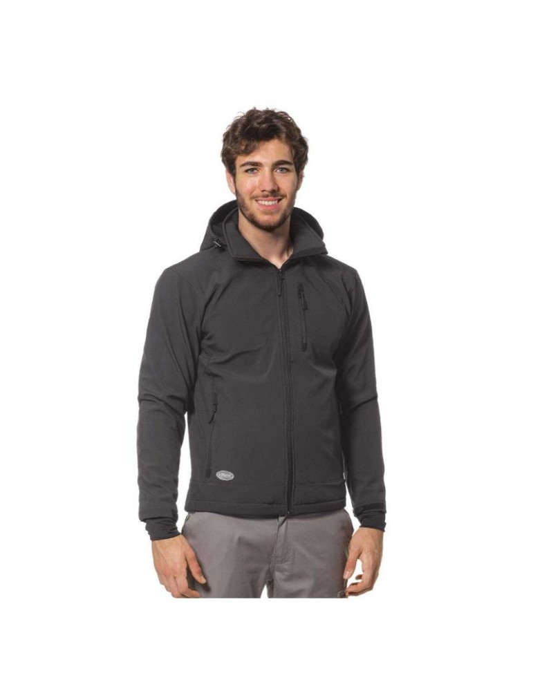 Grey soft-shell jacket with detachable hood "Slalom cap4" Grey soft-shell jacket with detachable hood "Slalom cap4"