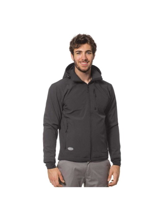 Grey soft-shell jacket with detachable hood "Slalom cap4" Grey soft-shell jacket with detachable hood "Slalom cap4"
