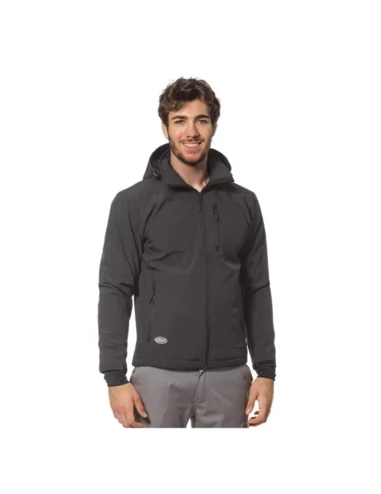 Grey soft-shell jacket with detachable hood "Slalom cap4" Grey soft-shell jacket with detachable hood "Slalom cap4"