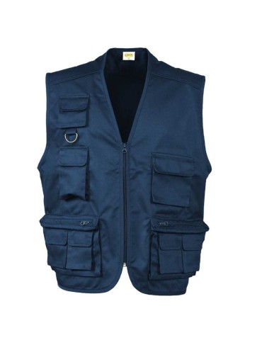 Sahara1 Logica gilet multi-poches bleu