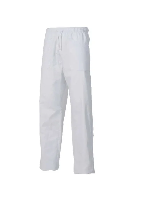 Pantalone con elastico cotone bianco Pantalone con elastico cotone bianco