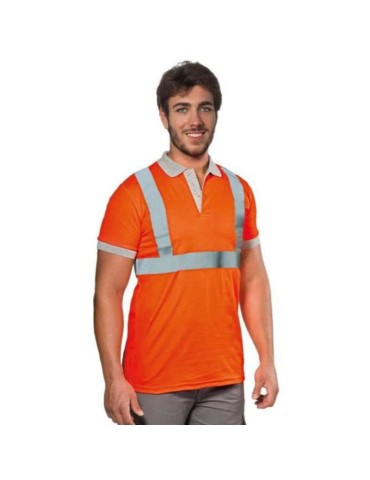 Camisa polo 55% algodón 45% poliéster de alta visibilidad