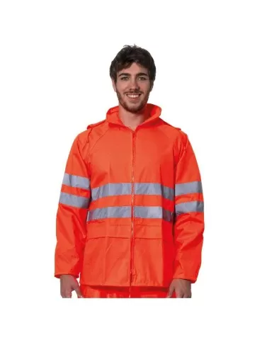 High visibility waterproof suit