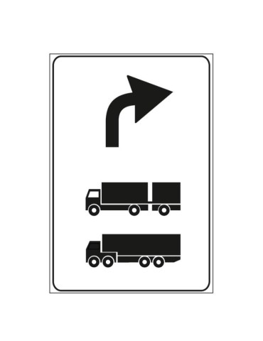 Pannello integrativo in lamiera classe 1 60x90 fig. 350 &quot; preavviso deviazione consigliata autocarri in transito &quot;