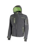 Giacca softshell da lavoro U-Power Space Asphalt Grey Green FU187RL