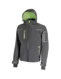 Work Softshell Jacket u-power Space Asphalt Grey Green FU187RL