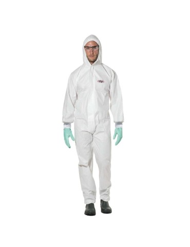 Tuta pp+pe laminata con cappuccio