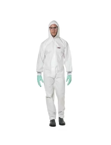 Tuta pp+pe laminata con cappuccio