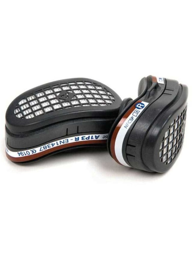 Pair of a1p3 anti-odor filters with activated carbon for spr338 and spr503 mask